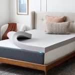 Lucid 4 Inch Bamboo Charcoal Memory Foam Mattress Topper, Twin XL