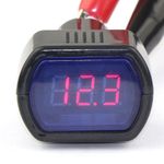 DEOK Digital Car Voltmeter LED Red 12/24V Generator/Battery Voltage Monitor Cigarette Lighter Plug DC 8-30V