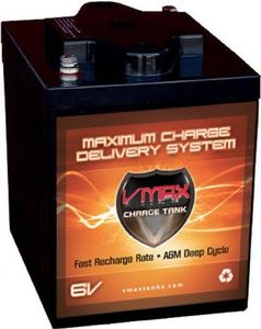 VMAXTANKS 6 Volt 225Ah AGM Battery: High Capacity & Maintenance Free
