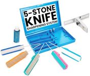 GATCO Ultimate Diamond Knife Sharpening Kit – Professional 5-Stone Guided Sharpener System with Coarse, Medium, Fine & Serrated Hones | Precision Tool w/Oil & Case for Kitchen, Field & Hunting Knives