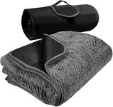 Outdoors Waterproof Throw Blanket, Sherpa Fleece Stadium Windproof Mat for Boat, Traveling, Camping, Hiking, Football - Machine Washable