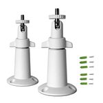 Security Camera Wall Mount Bracket (1/4'') Adjustable Indoor/Outdoor Mount Compatible with Arlo, Zmodo, WYZE, Amcrest, TENVIS, Faleemi, Wansview, CCTV Camera and Other Models (2 Pack / White)