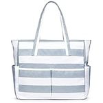 Beach Bags for Women, Beach Tote Bag Waterproof Sandproof Swim Pool Bag Large Capacity Beach Bag with Wet Pocket