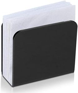 Portafazzoletti da Tavolo,Portatovaglioli in Acciaio Inossidabile,Porta Tovaglioli Bar,Porta Tovaglioli da Tavola Verticale,Nero Portatovaglioli per Cucina, Ristorante, Bar 12x11x5cm