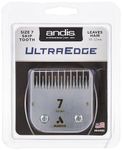 Andis Unisex 64080, Ultra Edge Dog Clipper Blade High-Carbon Steel With Extended Edge Life, Includes Size-7 Skip Tooth, Harder Cutting Surface With Sharp Edge-1/8-Inch Cut Length, Chrome,1 Count