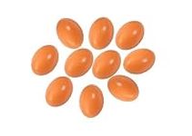 Azatemgo Chicken Eggs Fake Chicken Eggs Easter Eggs Set of Wooden Fake Eggs to Help Lay Chickens 10 Pcs