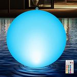 Qoolife Solar Floating Pool Lights Remote Controlled