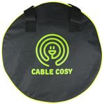 Luigi's Cable Storage Bag - Carry and Store Electric Hook Up Cables Charging Cords Water Hose EV Power Leads - 40cm (15 3/4") Diameter Cosy for Car or Caravan - Black