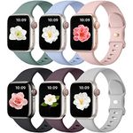 Maledan Compatible with Apple Watch Strap Band 38mm 40mm 41mm 42mm 44mm 45mm 46mm 49mm Women Men, Soft Silicone Bracelet Sport Bands Replacement for Apple Watch Series 10 9 8 7 6 5 4 3 iWatch SE Ultra