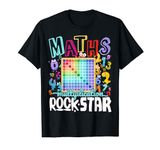 Maths Day Costume Idea For Kids & Numbers Maths Rockstar T-Shirt