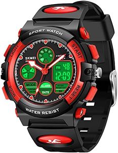 Kids Digital Sport Watch, Boys Girls Waterproof Sports Outdoor Watches Children Casual Electronic Analog Quartz Wrist Watches with Alarm Stopwatch (Red(5-9 yrs))