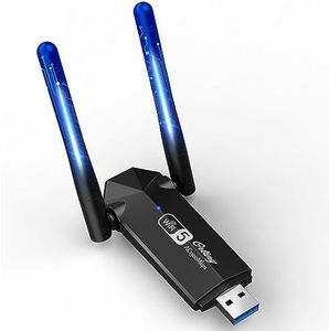 Ortiny Cle WiFi Puissante AC1300Mbps Adaptateur, USB 3.0 Double Bande Dongle WiFi 2.4G / 5GHz, Compatible avec Windows 11/10/8/7/XP, Mac OS X