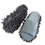 Lazy Foot Mop Floor Clean House Remove Dust Slippers, Dust Absorption Sticky Water Absorption Pure Color Floor Slippers Soft for Elderly for Office (M 39-41)