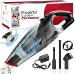 Aerobe Car Hoovers Cordless Powerful Handheld Vacuum Cleaner - 9000 PA Strong Suction Mini Hoover For Home Car Vacuum Cleaner Cordless With Led Light Hand Held Hoover/Portable Cleaner for Car (Red)
