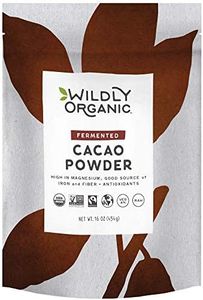 Wildly Organic Fermented Cacao Powder 16 Oz, 1 lb Bag - Organic, Non-Alkalized, Minimally Processed, High in Antioxidants, Raw, Fair Trade, Non-GMO, Kosher, Vegan, Premium Rich Chocolate Flavor | Perfect for Skin, Hair, Smoothies, Yogurt, Oatmeal, Baking, & Hot Cocoa