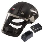 Trend Airshield Pro Respirator & Face Shield Bundle with Additional Battery Charging Cradle & 8-Hour Rechargeable Battery, AIR/PRO/D5, Black, 230V