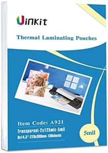 Uinkit Legal Size Laminating Pouches 9X14.5inches Hold 8.5X 14inches Sheets 5mil for Extra Protection 100Pack Clear Glossy Thermal Laminating Sheets Laminator Pockets