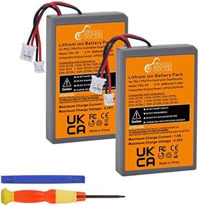 Pickle Power 2 Pack 2000mAh PS4 Controller Battery Replacement for Sony PS4/PS4 Pro/PS4 Slim PlayStation 4 Dualshock 4 Controller CUH-ZCT1E CUH-ZCT1H CUH-ZCT1U CUH-ZCT2 CUH-ZCT2U