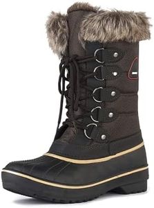 DREAM PAIRS Women's Snow Boots,Size 11,Brown,DP-Canada