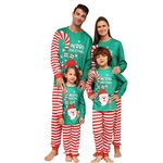 2024 Family Christmas Pajamas Matching Sets Couples Matching Christmas Pajamas Raglan Family Xmas Pjs Family Jammies, 02# Green, 3X-Large