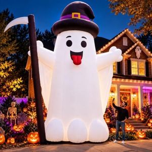 26.2 FT Giant Halloween Inflatable Ghost Decorations Outdoor with Blower