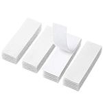 IRYNA 20Pcs Double Sided Sticky Pads Heavy Duty White Hook and Loop Strip Tape Self Adhesive Sticky Back Fastening Tape for Walls Floor Plastics Glasses Metals(3x10cm)