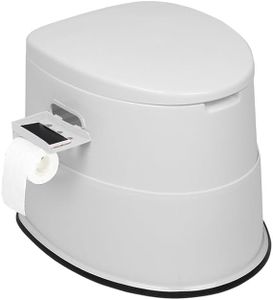 Filixtrue Portable Toilet for Adults Home Use Outdoor Camping Commode w/Detachable Inner Bucket,Removable Paper Holder and Non-Slip Mat,Lightweight Compact Potty for Camping, Boat, Van, Emergency Use