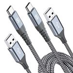 2Pack 2M USB C Cable 3.1A Fast Car Charger cable Compatible for iPhone 16 15 Plus Pro Max,Samsung Flip/Fold 5 4 3 S24 S10 S9 S8 S20 S21 S22 S23, A55/54 A15/14/13/12 A25/A35/A34, Google Pixel 8/7/6