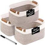 100% Cotton Rope Basket Set of 3 – 