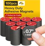 X-Bet Strong Magnets with Adhesive Backing - Round Heavy Duty Adhesive Magnets for Crafts, Fridge Magnets - Sticky Magnets Self Adhesive Perfect Craft Magnet, Refrigerator Magnets, 0.7 inch 100pcs