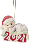 Precious Moments 211005 Baby’s 1st Christmas 2021 Dated Girl Bisque Porcelain Ornament