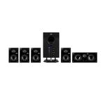 AUNA Area 525-5.1 Surround Sound System, Speaker System, Home Cinema Sound System, 125 Watt RMS, Active Mono Subwoofer, 5.25" Sidefiring Woofer, Bass, AUX, Black