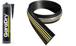 30mm High Garage Door Threshold Seal Kit 2.21m Length | Flexible PVC | Complete Kit Includes 1 Adhesive | GaraDry