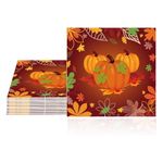 20Pcs Thanksgiving Party Paper Napkins Autumn Fall Napkin,Autumn Decor Pumpkin Maple Leaf Tissue Thanks Dinner Dessert Paper Napkins on Thanksgiving Day Autumn Harvest Party Supplies Table Decorations