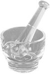 Apothecary Products Mortar and Pestle Bowl | Mixer and Grinder for Medicine | Glass | 2 Oz