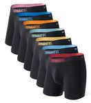 Separatec Mens Underwear Bamboo Rayon Breathable and Soft Colorful 7 Pack Boxers Briefs with Dual Pouch (XXL,Colorful)