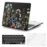 iCasso Compatible with MacBook Air 13 inch Case 2024 2023 2022 Release M3 A3113 A2681 M2 Liquid Retina Display, Plastic Hard Shell Case for MacBook Air 13.6, TPU Keyboard Cover&Screen Protector(Weeds)