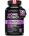 Nutratology® Probiotics for Women | Canadian-Made | 40 Billion CFUs Per Capsule | 80 Billion CFUs Per Serving - Bloating Relief & Digestion - 4 Strains of Women's Probiotic for Gut Health -120 Count