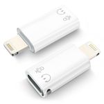 TiMOVO Lightning Male to USB C Female Adapter,USB C to Lightning Adapter Support OTG/Audio/Data Transfer/PD 10W Lightning to USB-C Adapter for iPhone 14/13/12/11/iPad/Airpods, Not for EarPods, 2 Pack