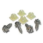 OttoSpeed Stainless License Plate Screws - OE Style Fastener Kit with Nylon Inserts for Fastening License Plates, Frames & Covers (Stainless Steel)