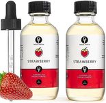 Dolce Flav Strawberry Extract - 2 Ounce Oil-Soluble Multipurpose Flavoring Ideal for Candy Making, Baking, Lip Balm, and Ice Cream - Perfect Kitchen Gift for Holidays, Pack of 2