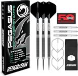 RED DRAGON Pegasus Professional 80% Tungsten Darts Set Available in Steel Tip 23g darts | Amazon Exclusive Dart Set with Flights, Stems (Shafts) and Case