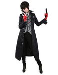 miccostumes Men's Protagonist Phantom Thief Cosplay Costume Mask (Men m) Black