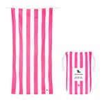 Dock & Bay Beach Towel - Quick Dry, Sand Free - Compact, Lightweight - 100% Recycled - Includes Bag - Cabana - Phi Phi Pink - Large (160x90cm, 63x35)