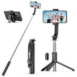 SelfieShow Selfie Stick, 4 in 1 Selfie Stick Phone Tripod Stand, 41 Inch 106cm Extendable and Portable Selfie Stick with Detachable Wireless Remote Compatible with iPhone 17 16 15/Galaxy/Huawei, etc.
