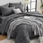 HEVUMYI 7 Pieces Queen Comforter Se