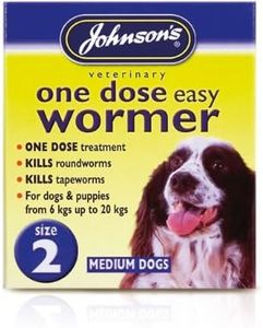 Johnson's One Dose Easy Wormer Dogs Up To 6-20kg SIZE 2 (TP)(JEDWM/BLUEPACK)