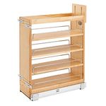 Rev-A-Shelf 8 in Base Cabinet Organizer Soft-Close, Maple Wood Steel, Natural, 8.75 in