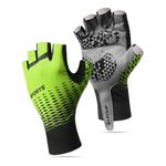 SwindowL Workout Gloves for Men and Women, Exercise Gloves for Weight Lifting, Cycling, Gym, Training, Breathable and Snug fit (Bright Green, Large)