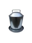 GALVANISED METAL CHICKEN DRINKER WATER DISPENSER 2 GALLON HEN POULTRY MADE IN UK
